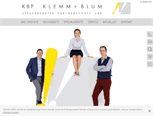 Tablet Screenshot of klemm-blum.de